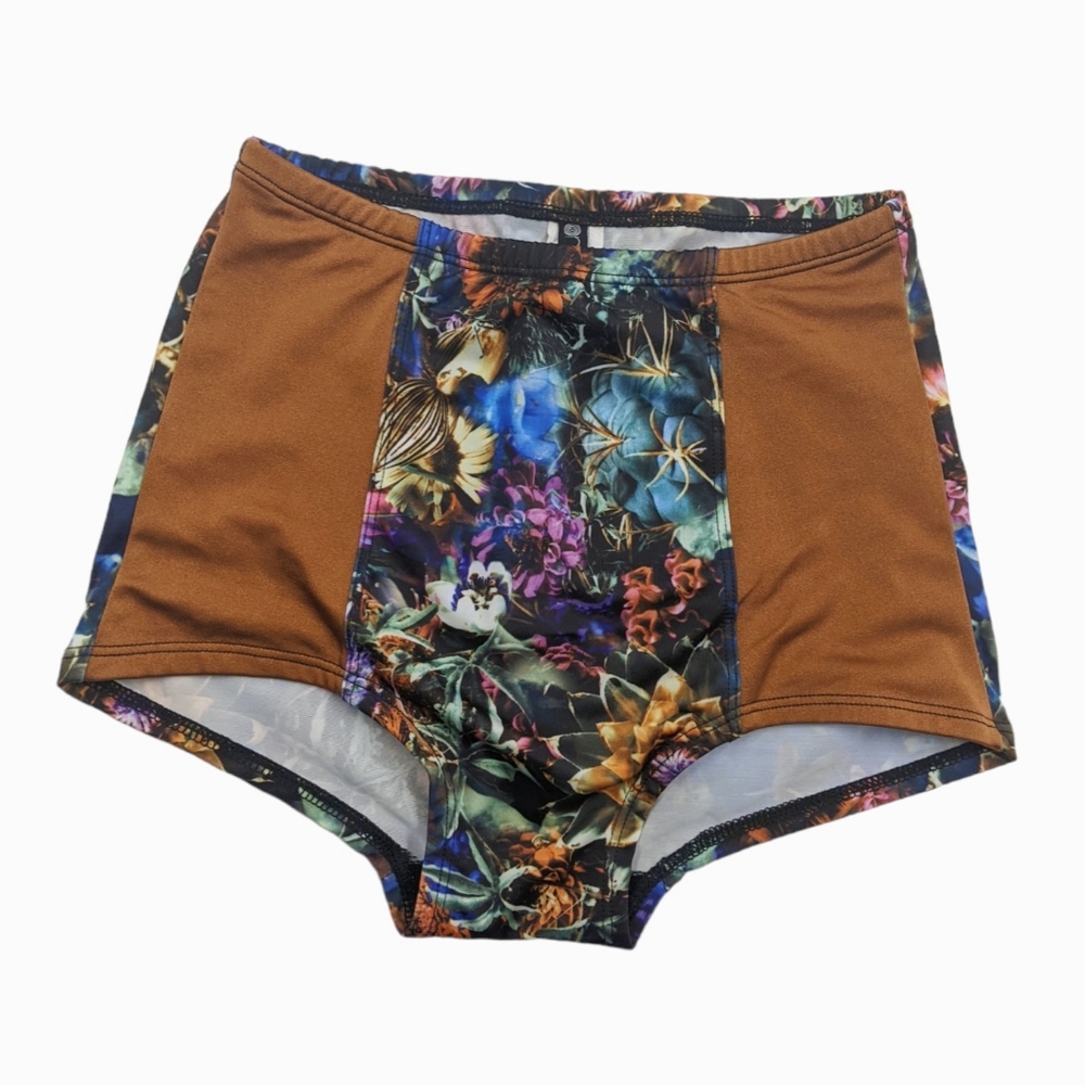 ONZIE Coral Reef Print Retro High Waist Boy Shorts OSFM